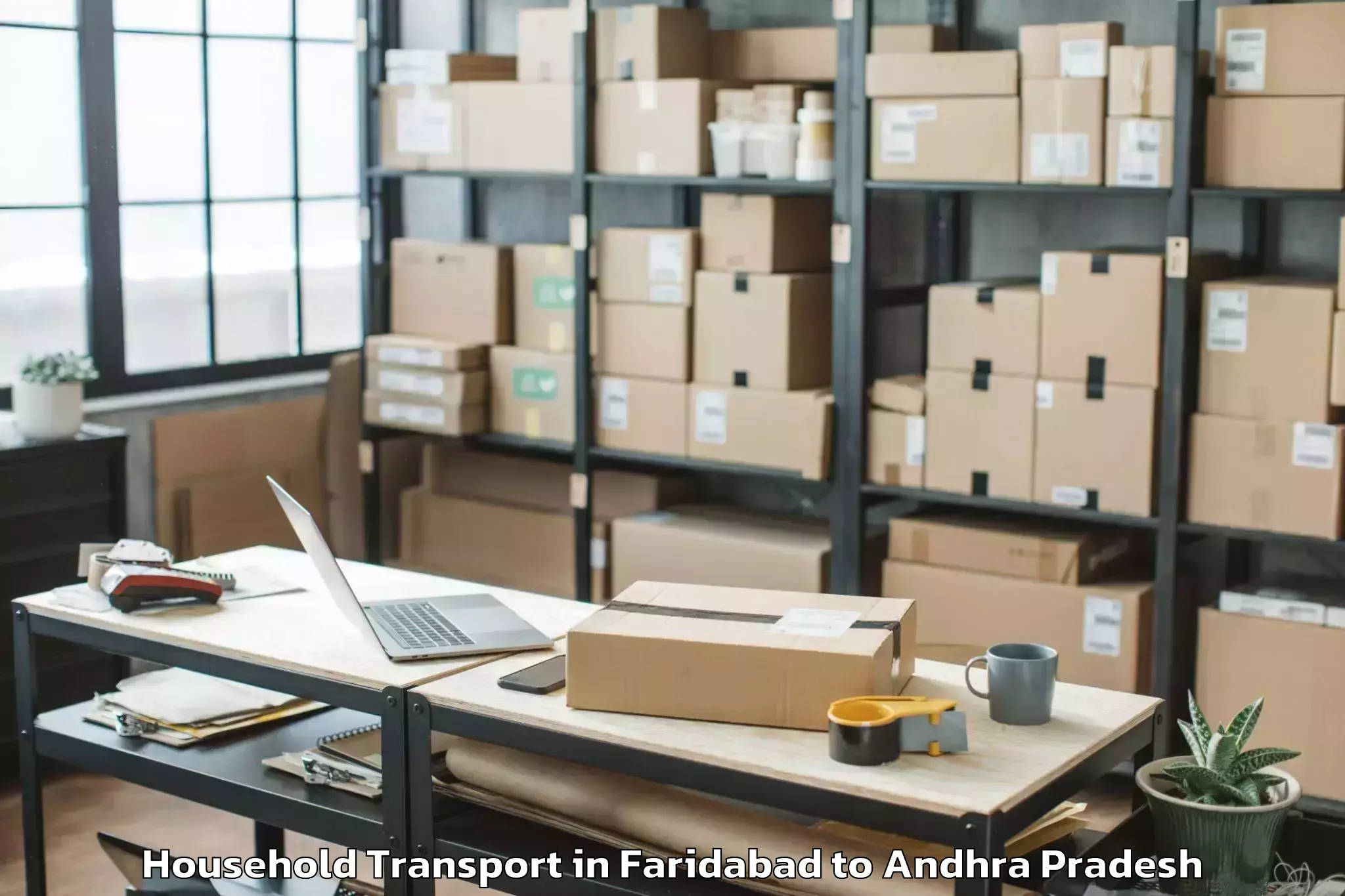 Book Your Faridabad to Peddapuram Household Transport Today